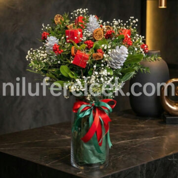 Kokina Yılbaşı Çiçeği, Cam Vazo